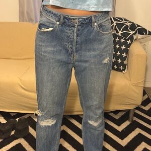 Banana Republic Distressed Blue Boyfriend Jeans